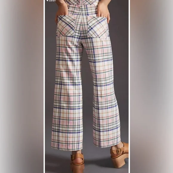 Favorite Daughter Plaid Pants in Pink, Blue, and White 34 - Picture 16 of 16